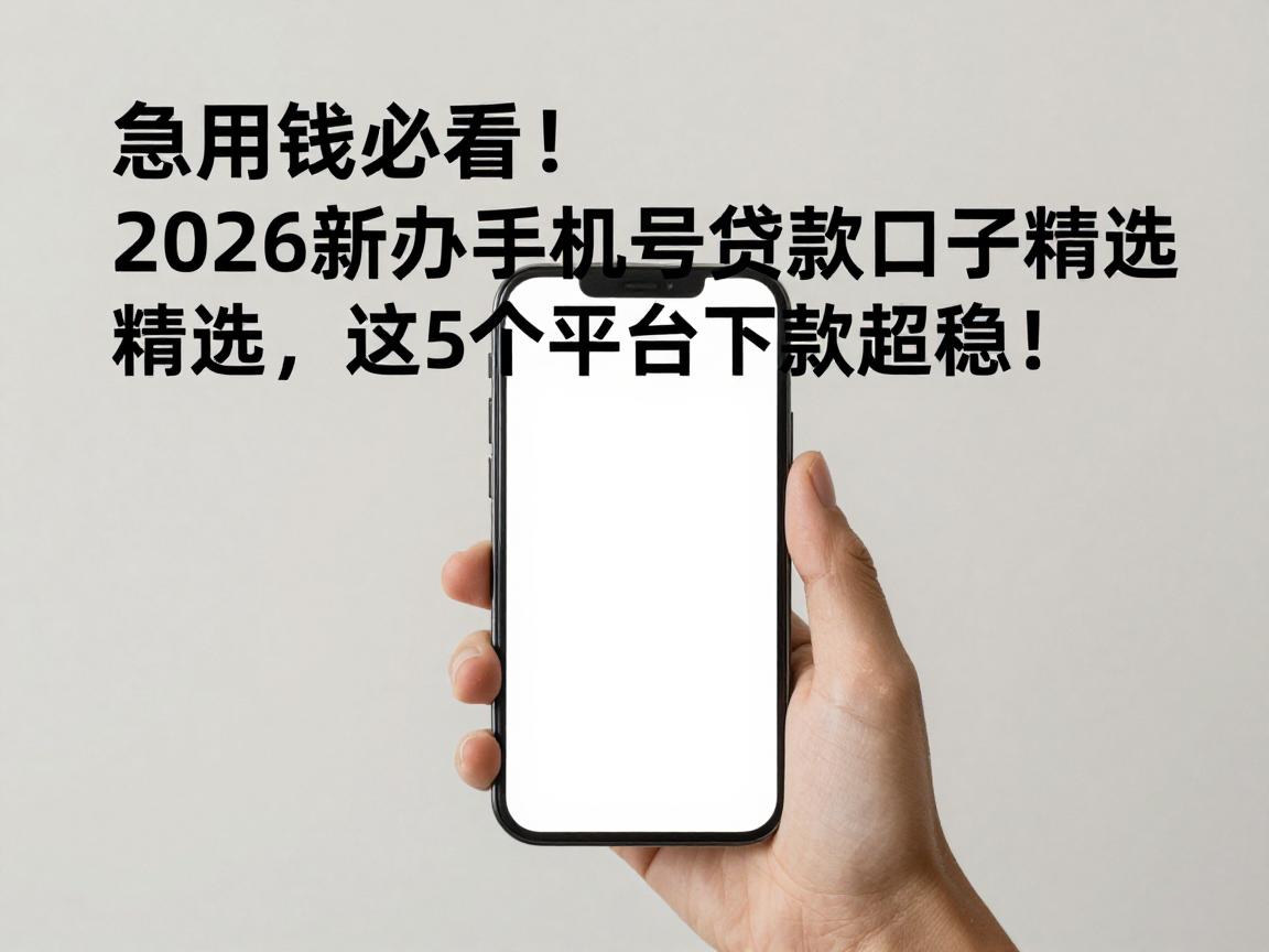 急用钱必看！2026新办手机号贷款口子精选，这5个平台下款超稳！