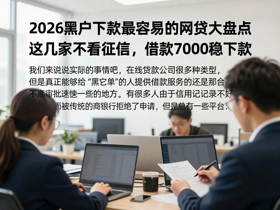 2026黑户下款最容易的网贷大盘点！这几家不看征信，借款7000稳下款