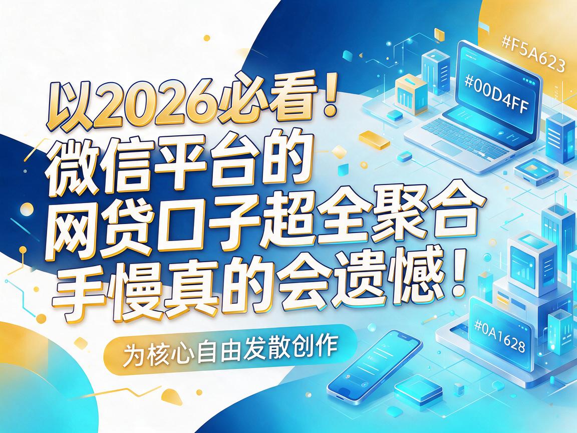 2026必看！微信平台的网贷口子超全聚合，手慢真的会遗憾！