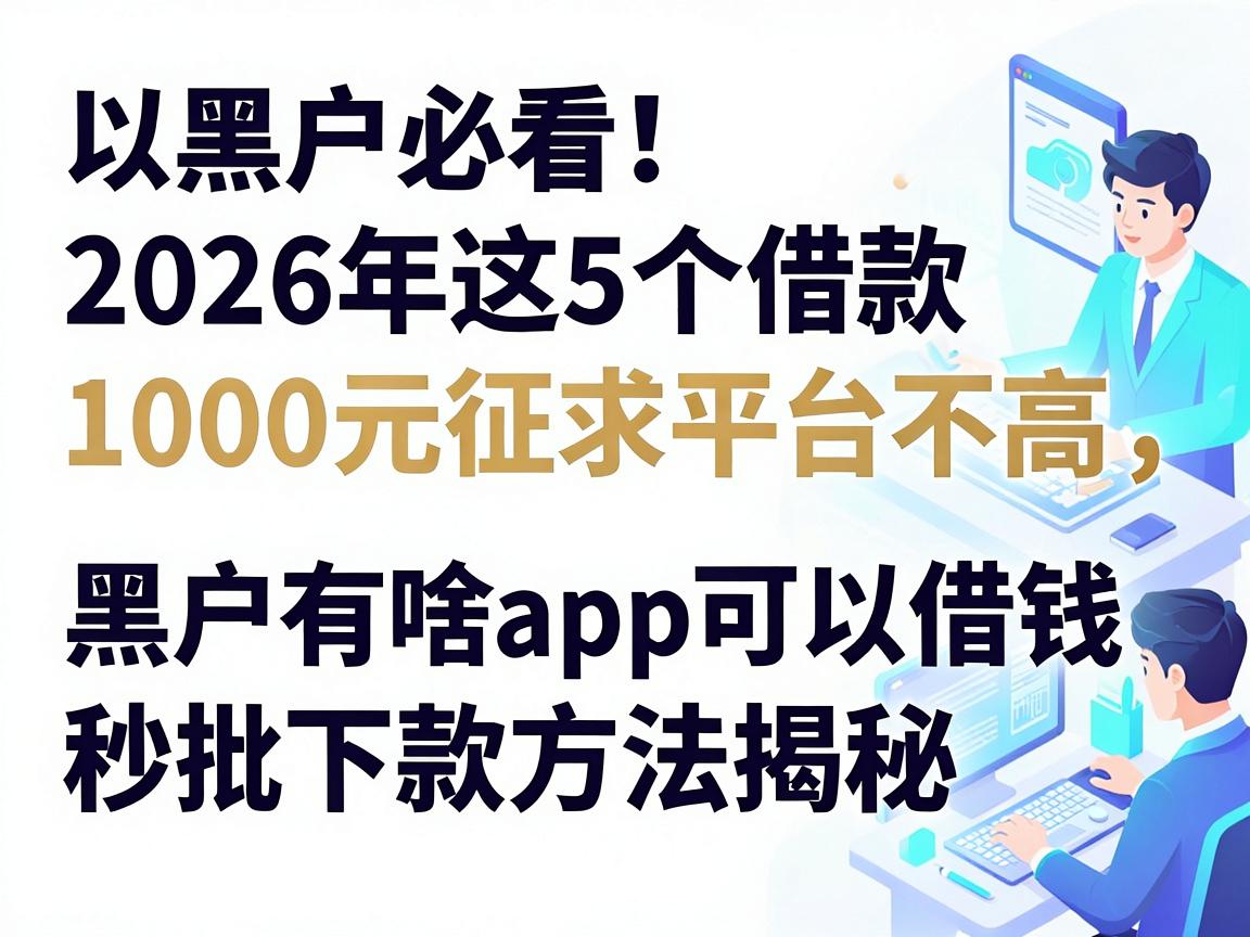 黑户必看！2026年这5个借款1000元平台对征信要求不高，黑户有啥app可以借钱秒批下款方法揭秘