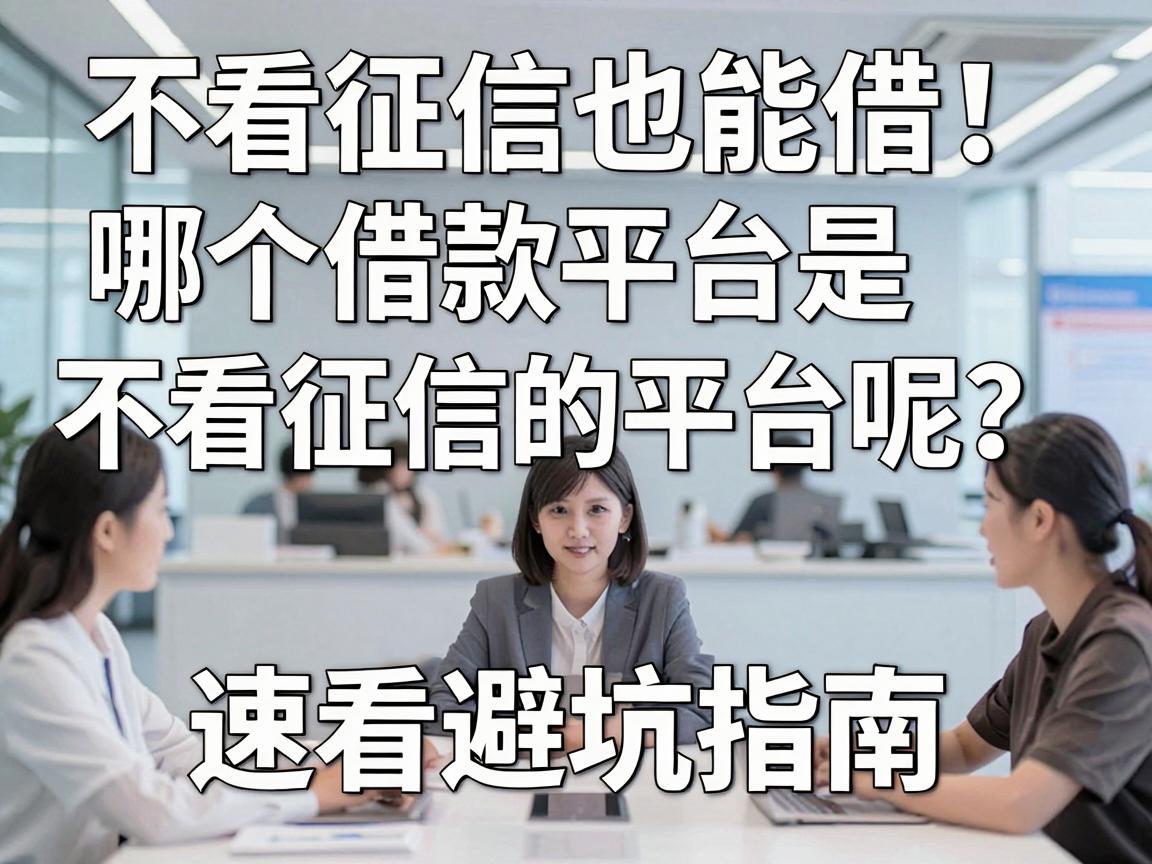 不看征信也能借！哪个借款平台是不看征信的平台呢？速看避坑指南