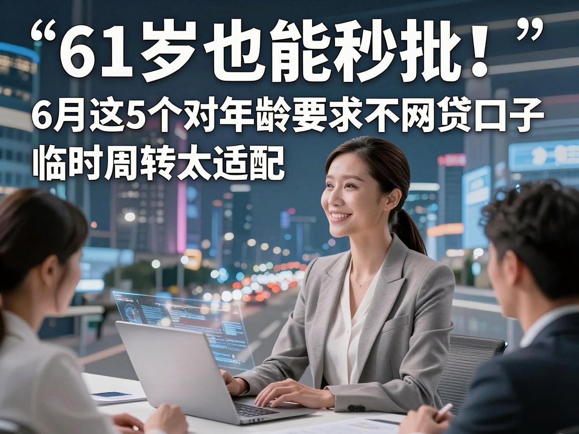 61岁也能秒批!6月这5个对年龄要求不高的网贷口子,临时周转太适配