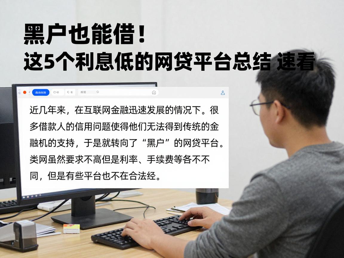 黑户也能借！这5个利息低的网贷平台总结，速看