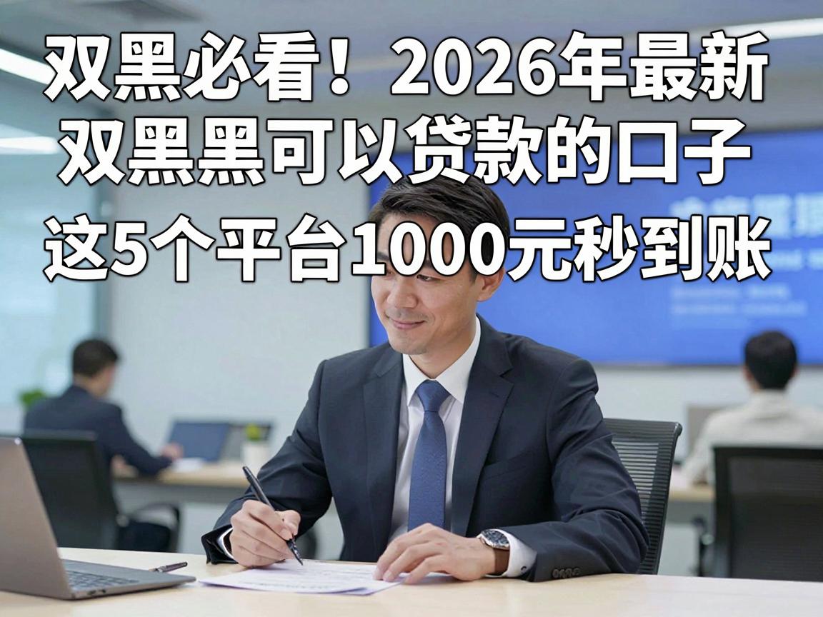 双黑必看！2026年最新双黑可以贷款的口子，这5个平台1000元秒到账