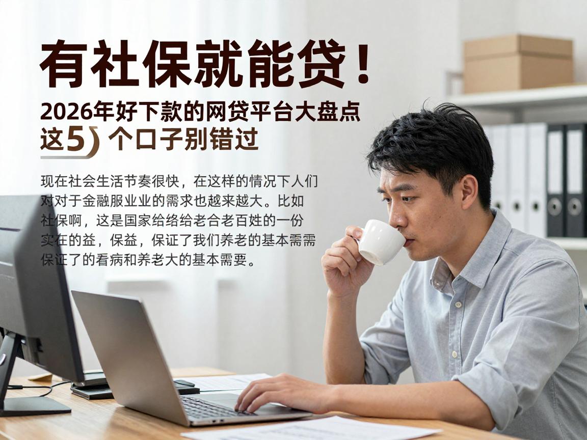 有社保就能贷！2026年好下款的网贷平台大盘点，这5个口子别错过