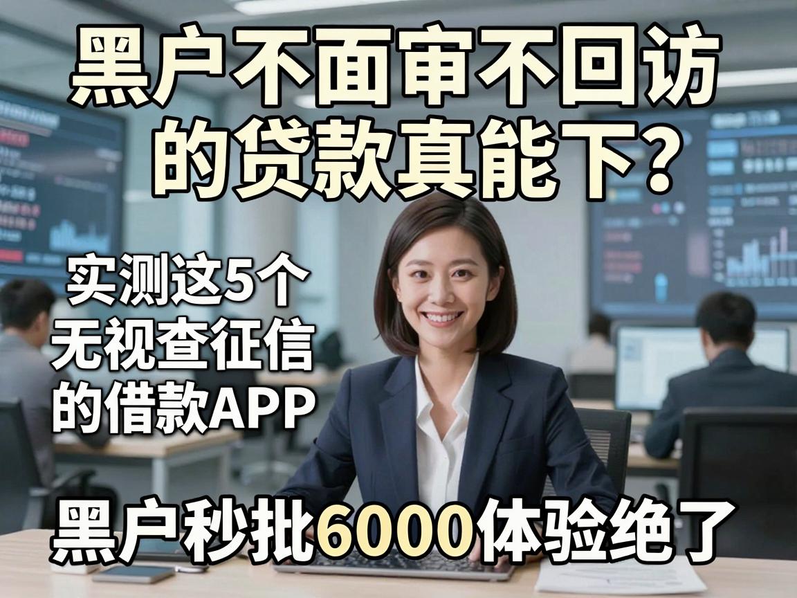 黑户不面审不回访的贷款真能下？实测这5个无视查征信的借款APP，黑户秒批6000体验绝了！
