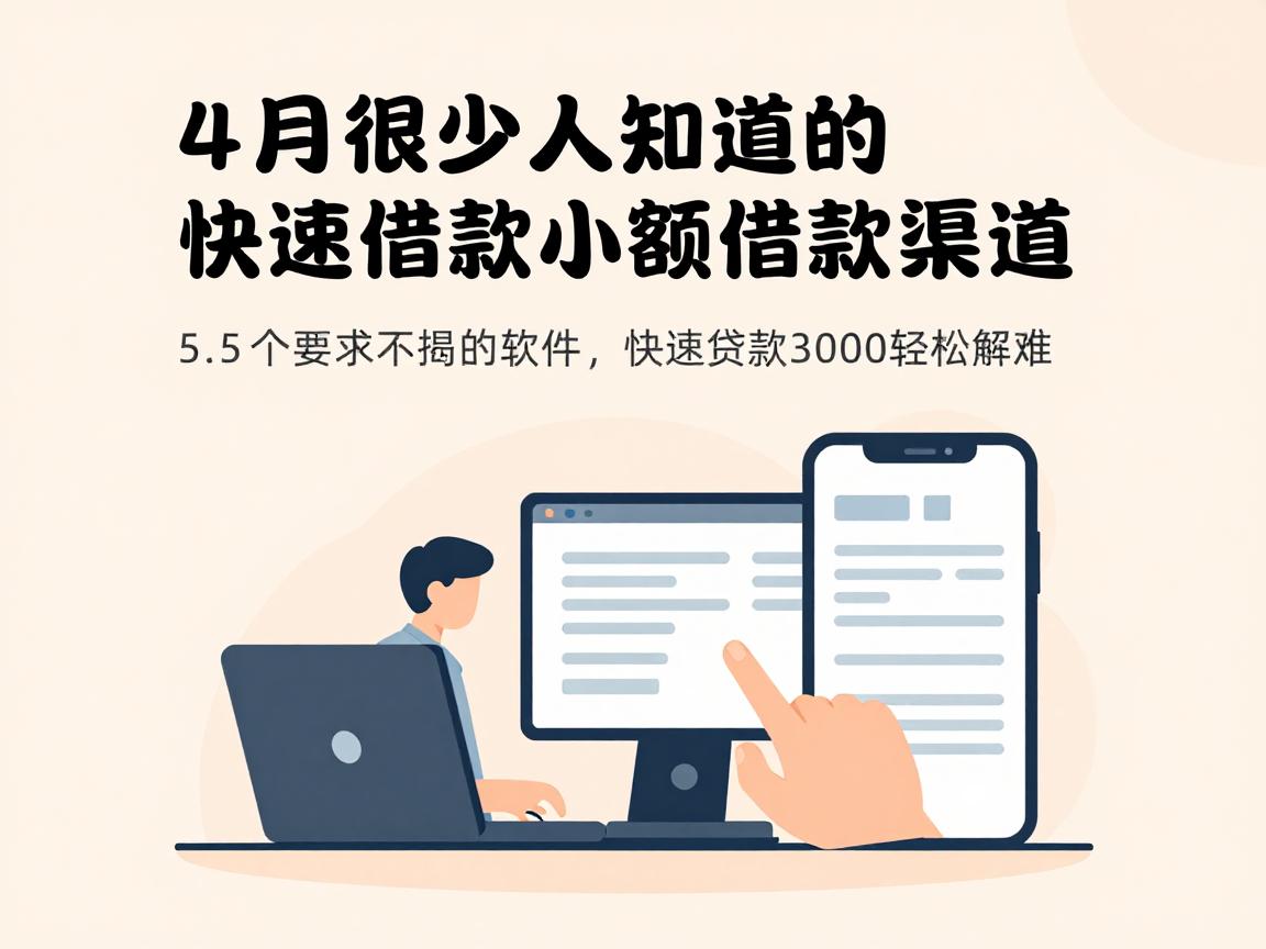 4月很少人知道的快速借款小额借款渠道！这5个要求不高的软件，快速贷款3000轻松解难