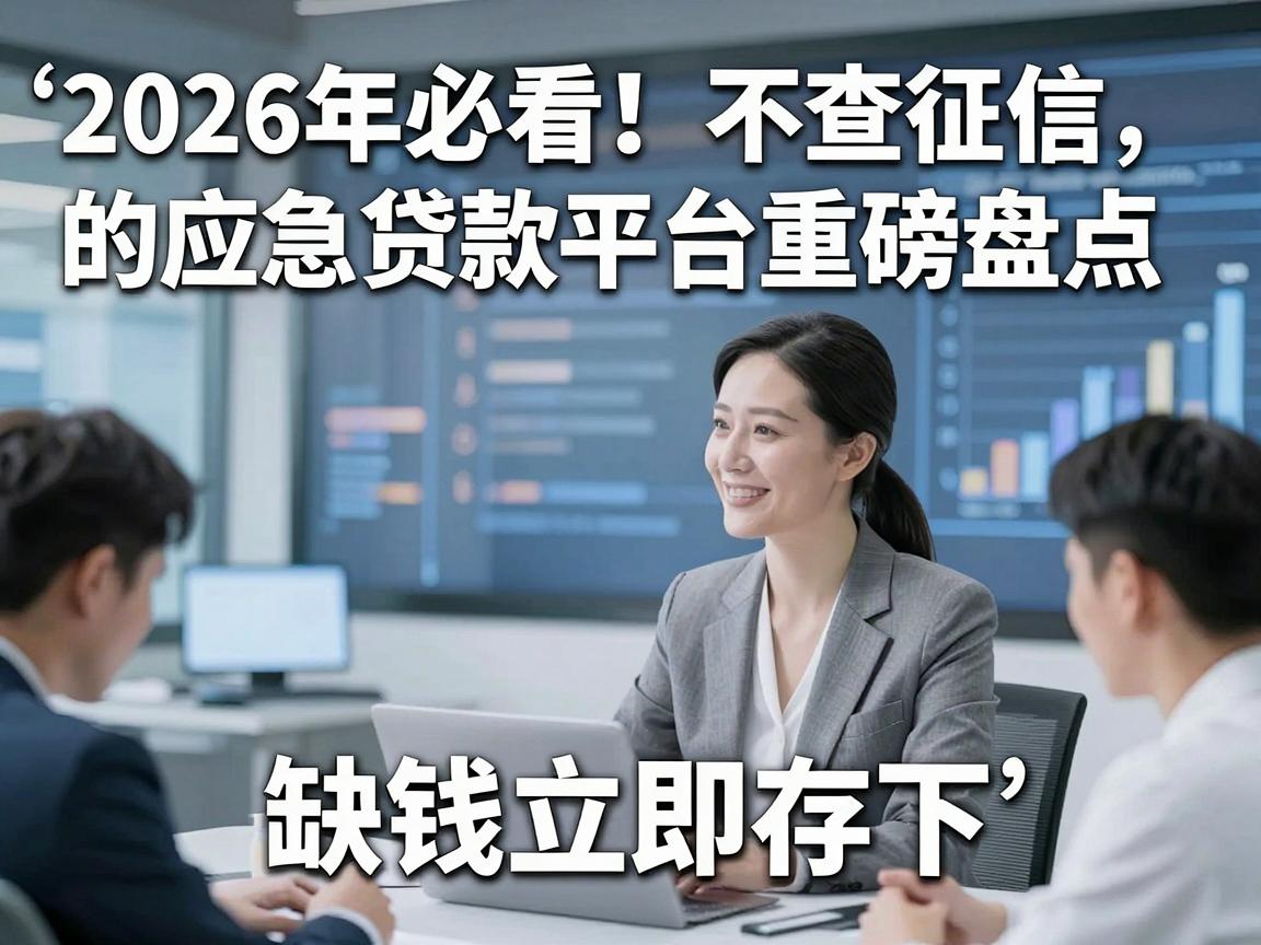 2026年必看！不查征信的应急贷款平台重磅盘点，缺钱立即存下！