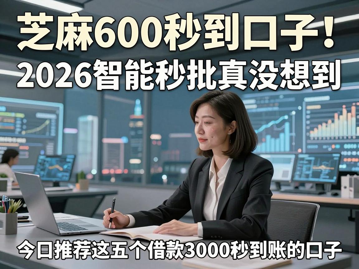 芝麻600秒到口子！2026智能秒批真没想到，今日推荐这五个借款3000秒到账的口子