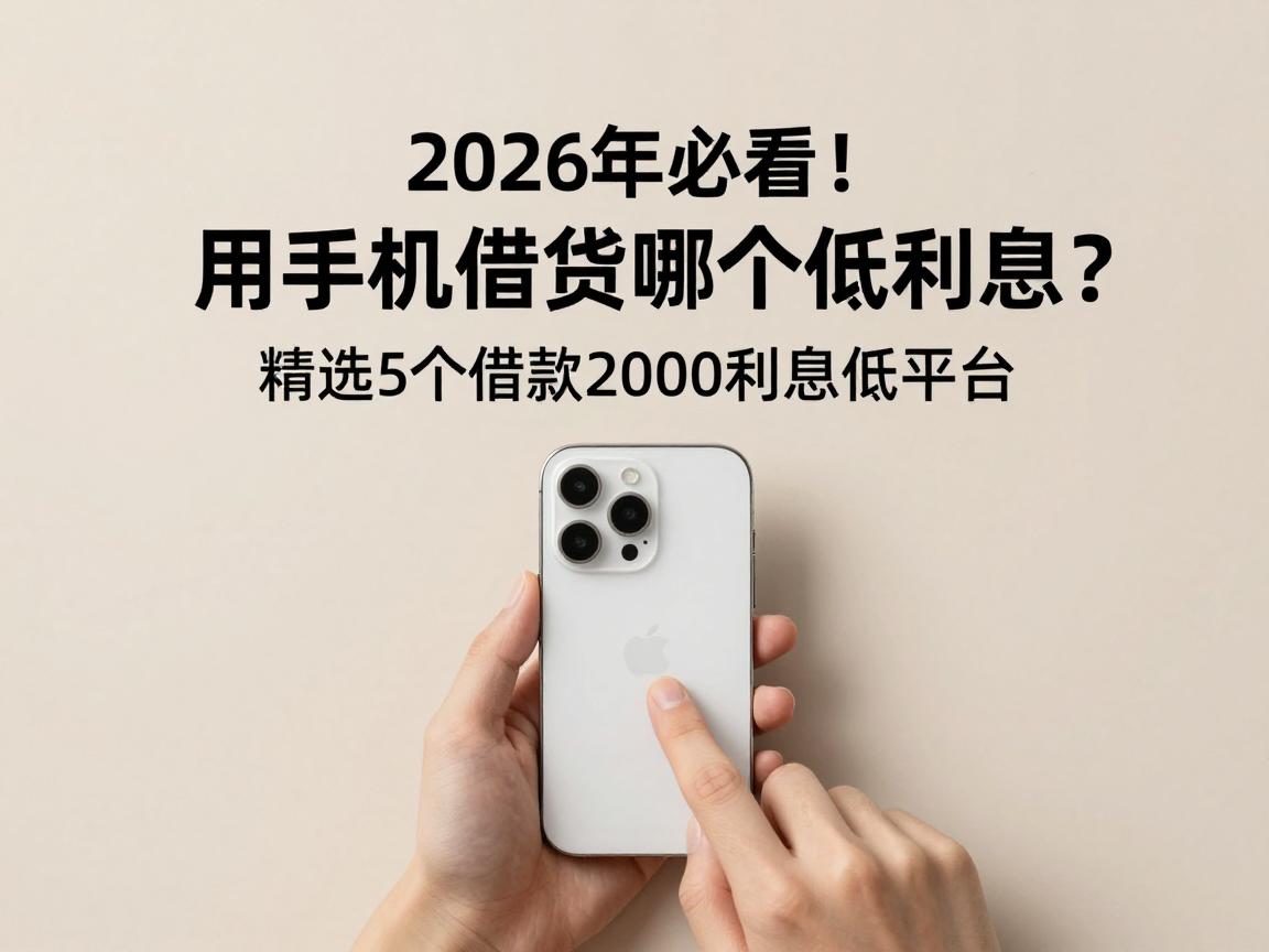 2026年必看！用手机借钱哪个低利息？精选5个借款2000利息低平台