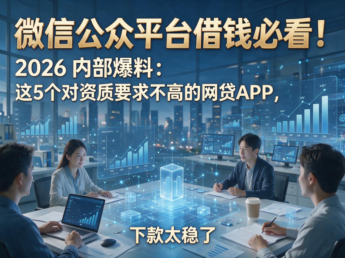 微信公众平台借钱必看！2026内部爆料：这5个对资质要求不高的网贷APP，下款太稳了