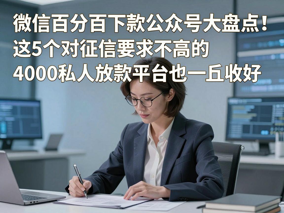 微信百分百下款公众号大盘点！这5个对征信要求不高的4000私人放款平台也一并收好