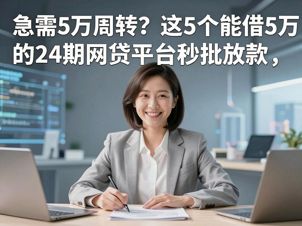 急需5万周转？这5个能借5万的24期网贷平台秒批放款，应急必看！