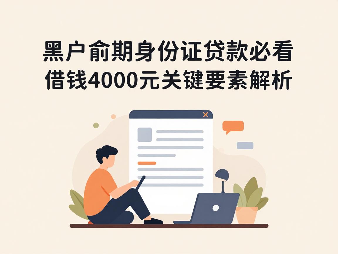 黑户逾期身份证贷款6必看！这5个借钱4000元app关键要素解析，值得尝试