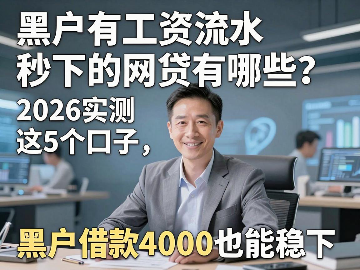 黑户有工资流水秒下的网贷有哪些？2026实测这5个口子，黑户借款4000也能稳下！