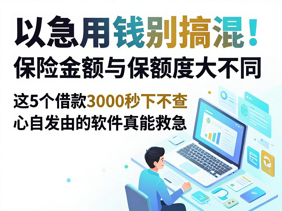 急用钱别搞混！保险金额与保险额度大不同，这5个借款3000秒下不查的软件真能救急