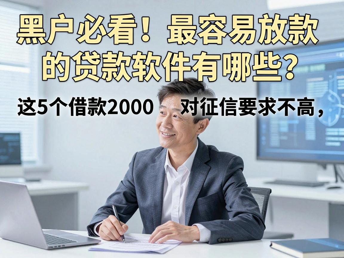 黑户必看！最容易放款的贷款软件有哪些？这5个借款2000对征信要求不高