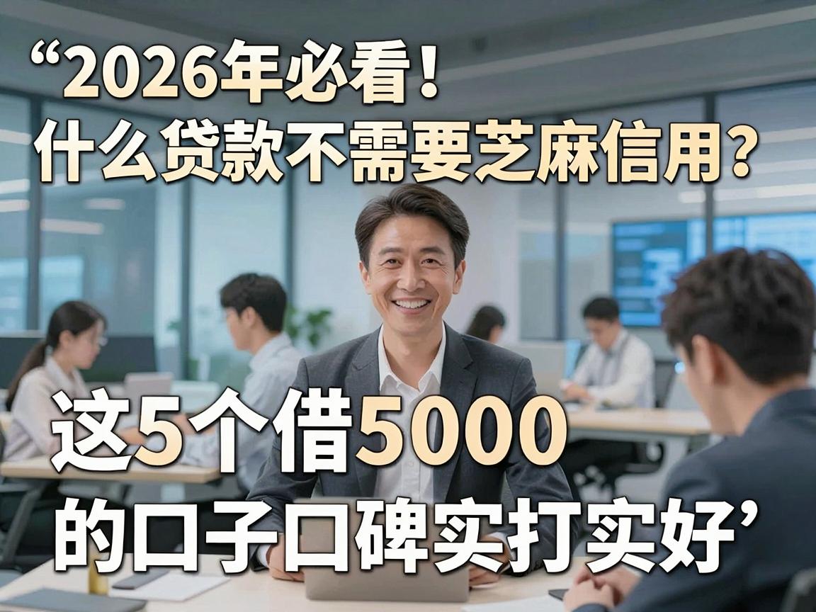 2026年必看！什么贷款不需要芝麻信用？这5个借5000无视芝麻分的口子口碑实打实好