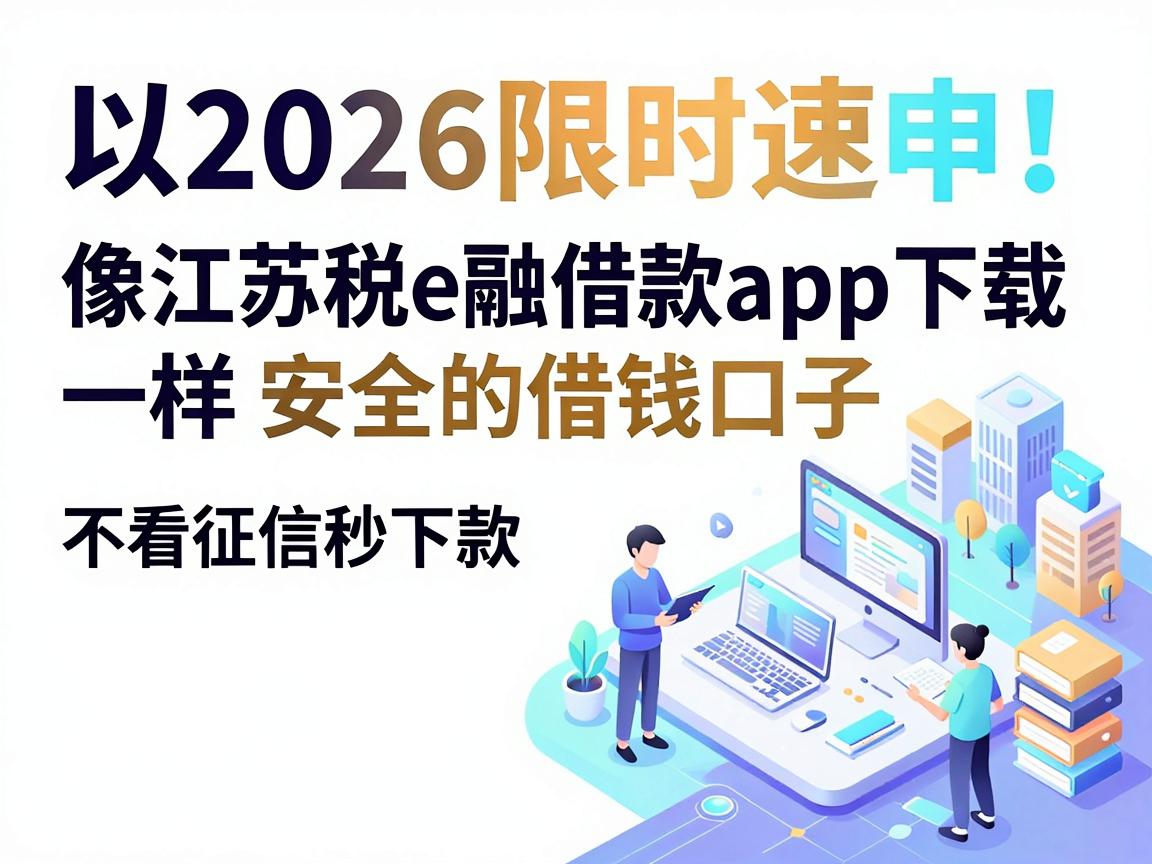 2026限时速申！像江苏税e融借款app下载一样安全的借钱口子，不看征信秒下款