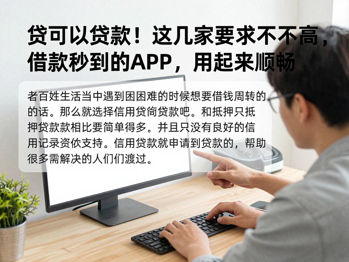 贷可以贷款！这几家资质要求不高、借款秒到的APP，用起来顺畅