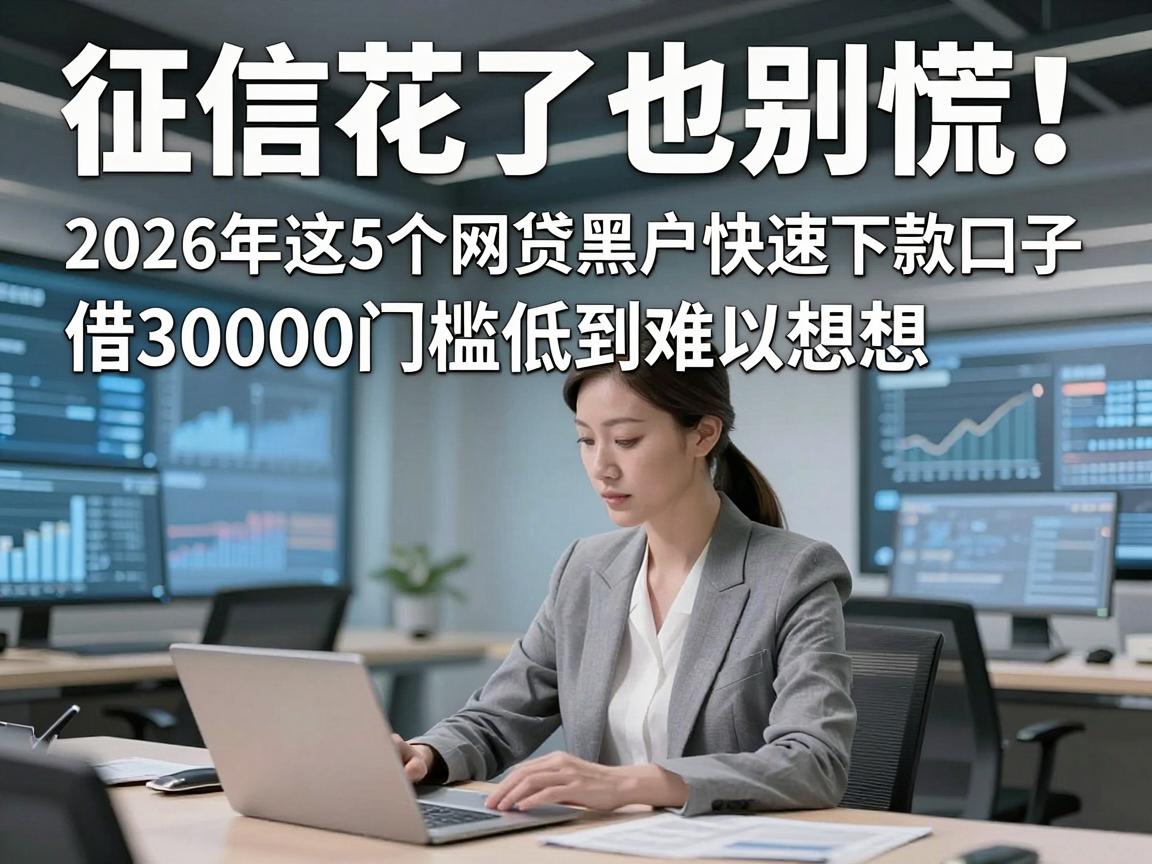 征信花了也别慌！2026年这5个网贷黑户快速下款口子，借30000门槛低到难以想象！