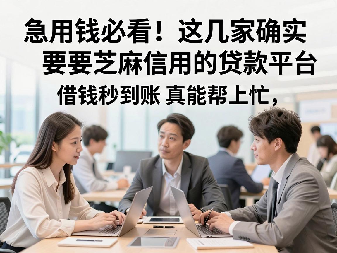 急用钱必看!这几家确实要芝麻信用的贷款平台,借钱秒到账真能帮上忙