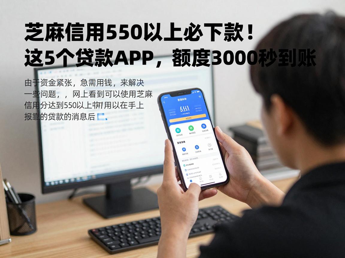芝麻信用550以上必下款！这5个贷款APP，额度3000秒到账
