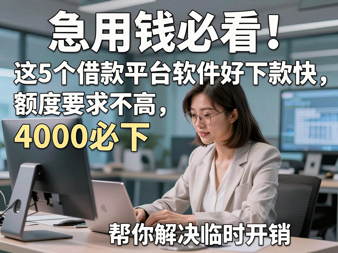 急用钱必看！这5个借款平台软件好下款快，额度要求不高，4000必下帮你解决临时开销