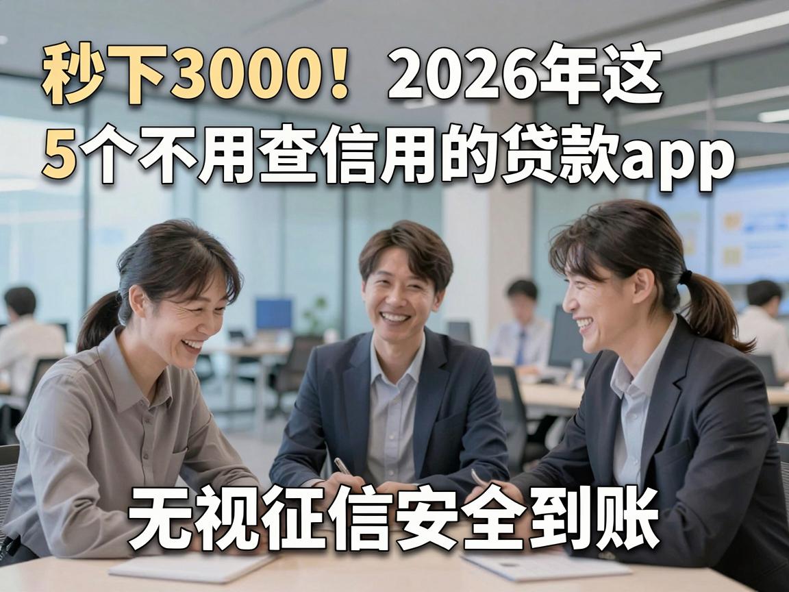 秒下3000！2026年这5个不用查信用的贷款app，无视征信安全到账