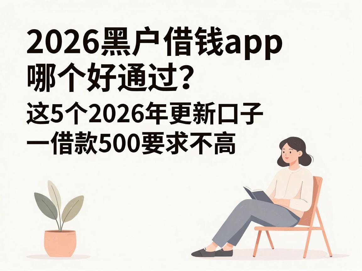 2026黑户借钱app哪个好通过？这5个2026年更新口子借款500要求不高