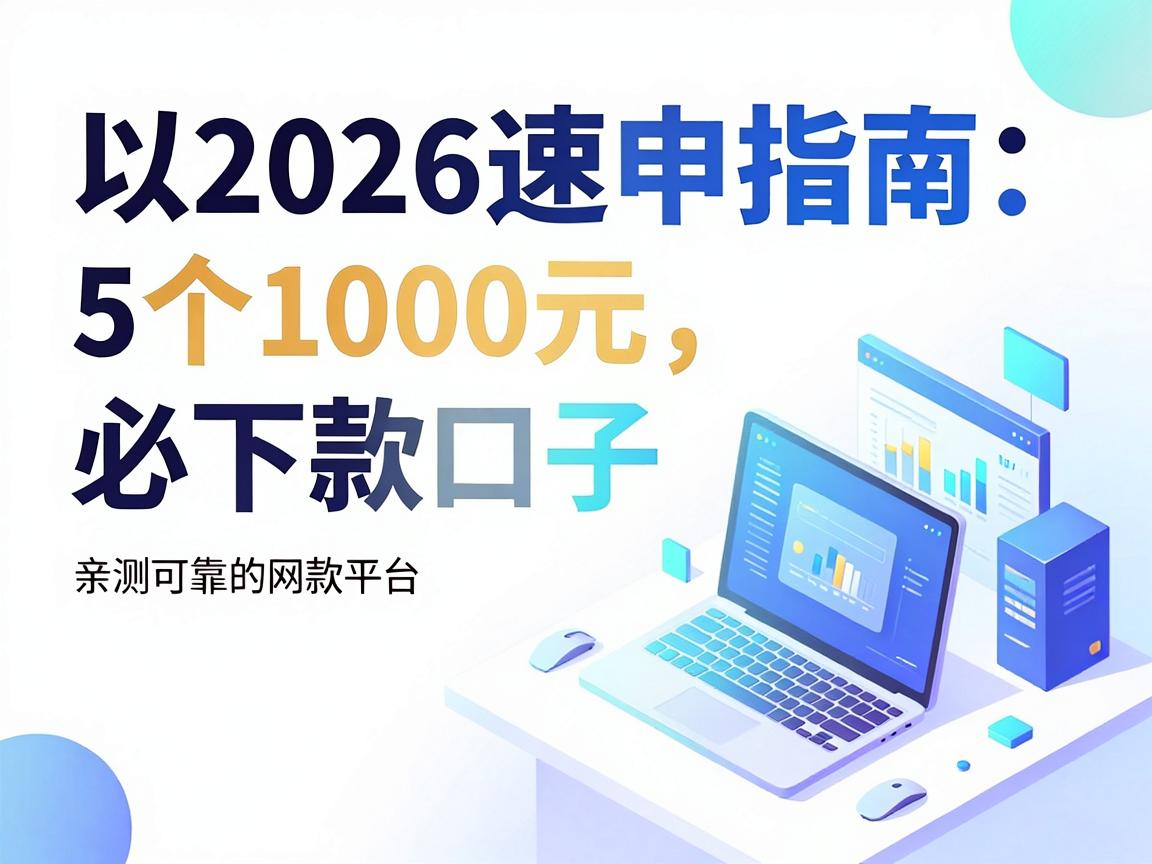 2026速申指南：5个1000元必下款口子，亲测可靠的网贷推荐下款平台