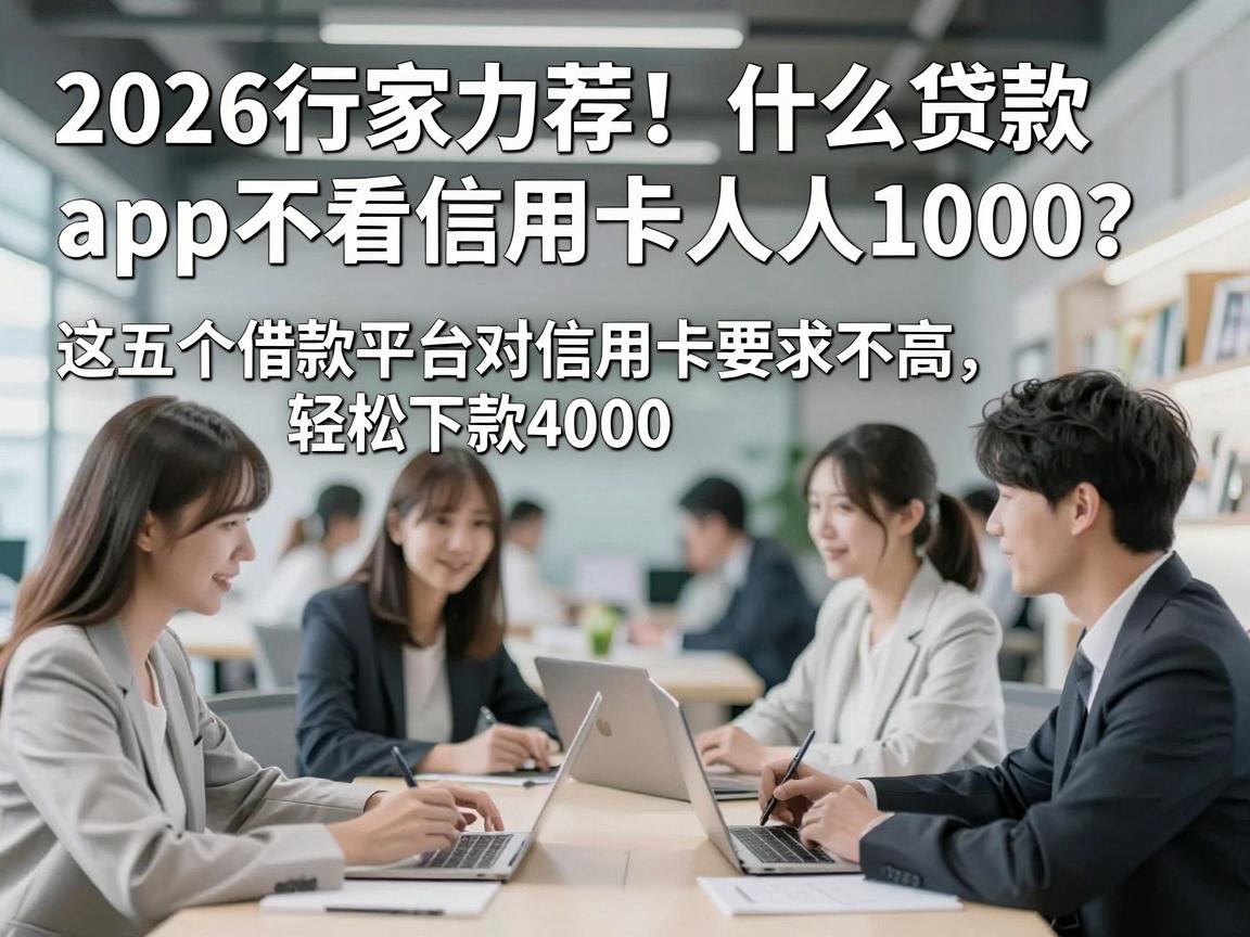 2026行家力荐！什么贷款app不看信用卡人人1000？这五个借款平台对信用卡要求不高，轻松下款4000