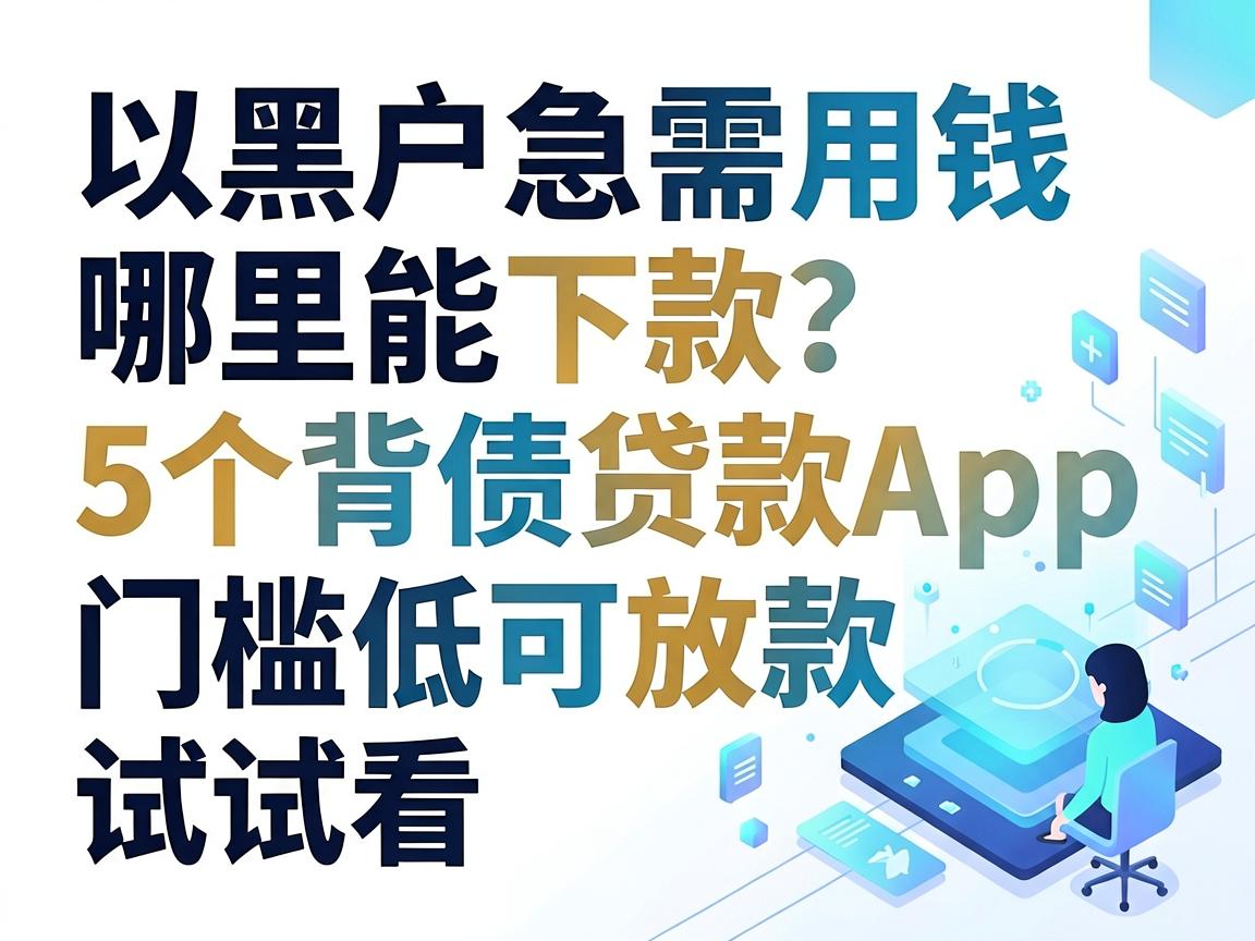 黑户急需用钱哪里能下款？这5个背债贷款App门槛低可放款，试试看