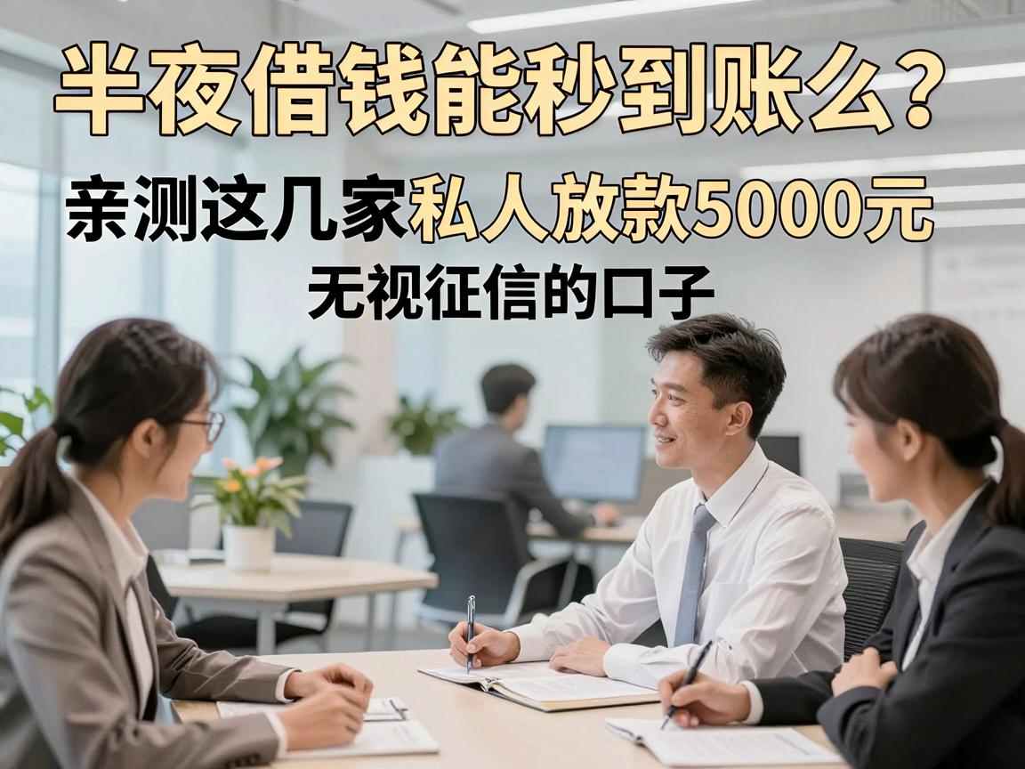 半夜借钱能秒到账么？亲测这几家私人放款5000元无视征信的口子