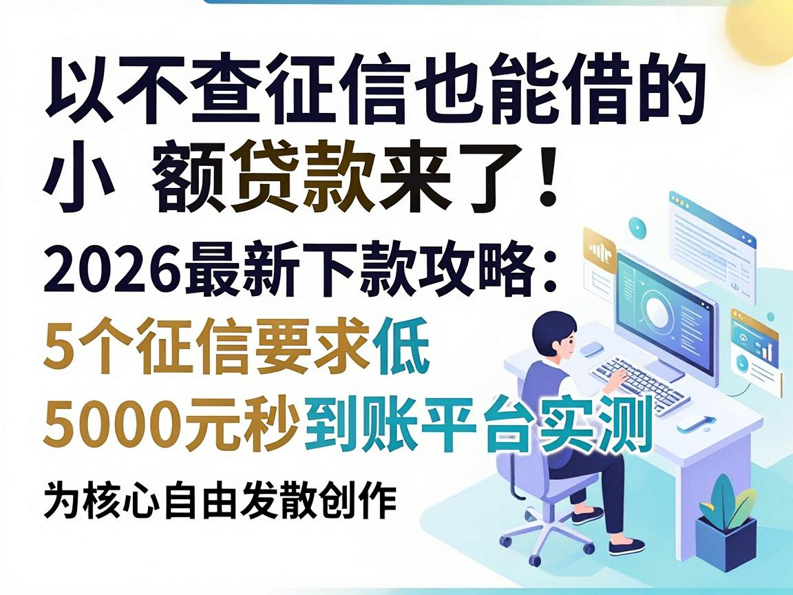 不查征信也能借的小额贷款来了！2026最新下款攻略：5个征信要求低、5000元秒到账平台实测