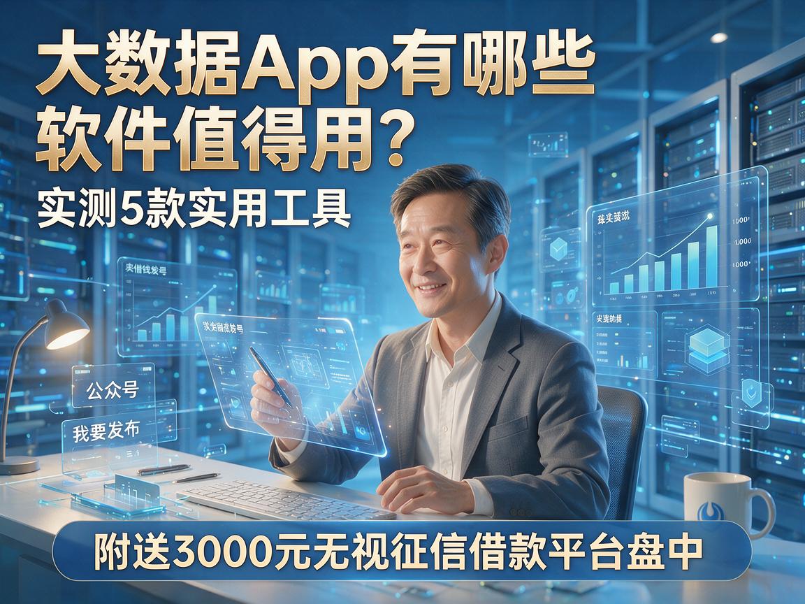 大数据App有哪些软件值得用？实测5款实用工具，附送3000元无视征信借款平台盘点