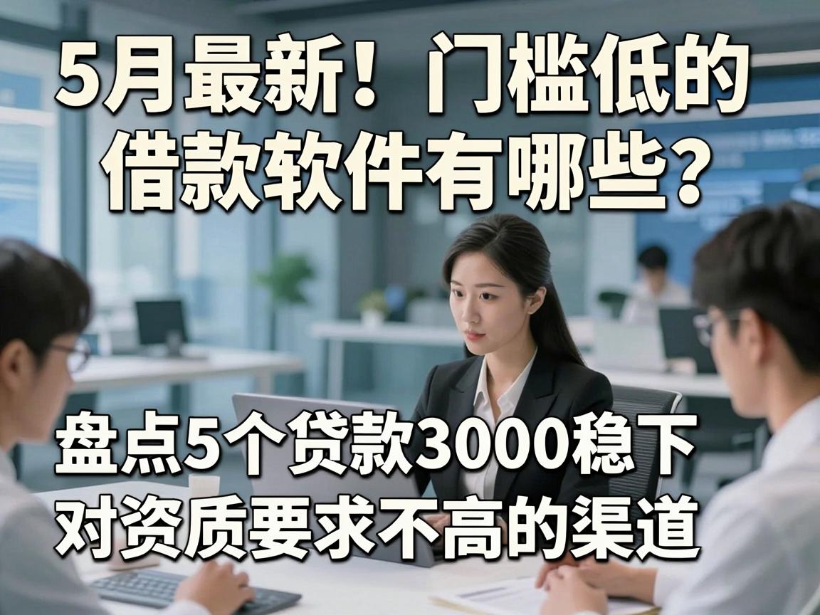 5月最新！门槛低的借款软件有哪些？盘点5个贷款3000稳下、对资质要求不高的渠道