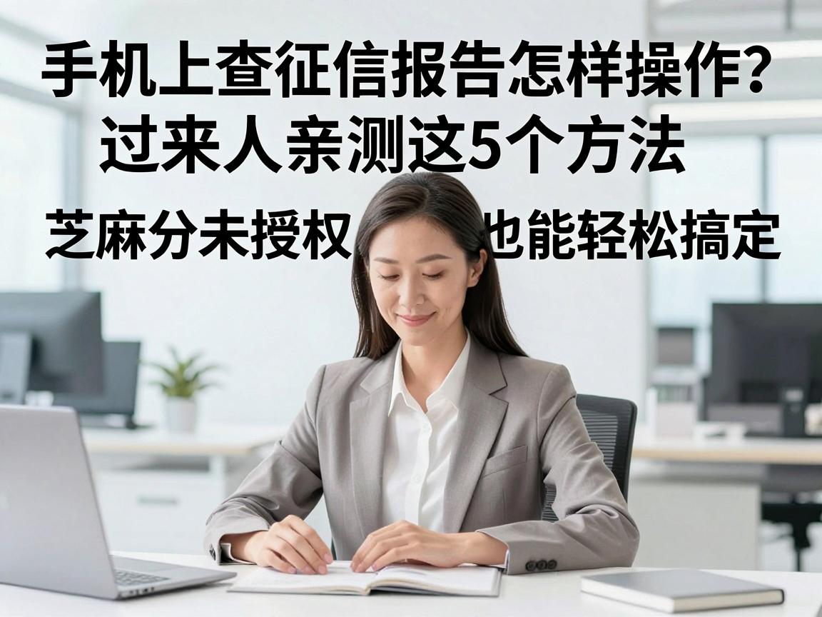 手机上查征信报告怎样操作？过来人亲测这5个方法，芝麻分未授权也能轻松搞定