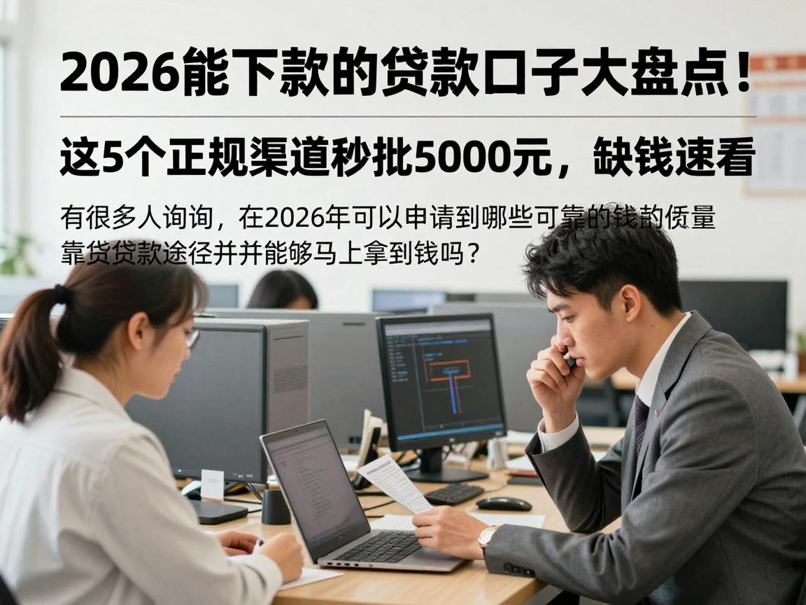 2026能下款的贷款口子大盘点！这5个正规渠道秒批5000元，缺钱速看