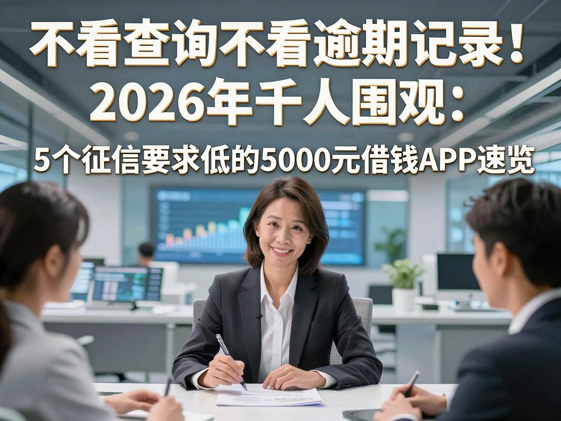 不看查询不看逾期记录！2026年千人围观：5个征信要求低的5000元借钱APP速览