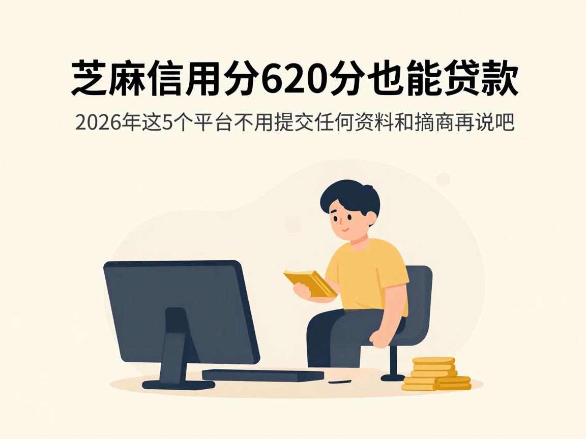芝麻信用分620分也能贷款，2026年这5个平台不用提交任何资料
