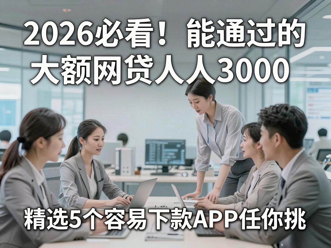 2026必看！能通过的大额网贷人人3000，精选5个容易下款APP任你挑！