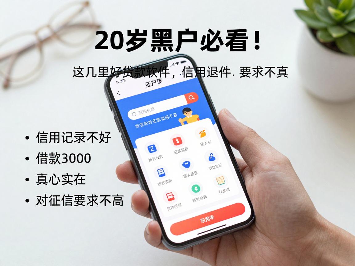 20岁黑户必看!这几家好贷款软件,借款3000真心实在,对征信要求不高