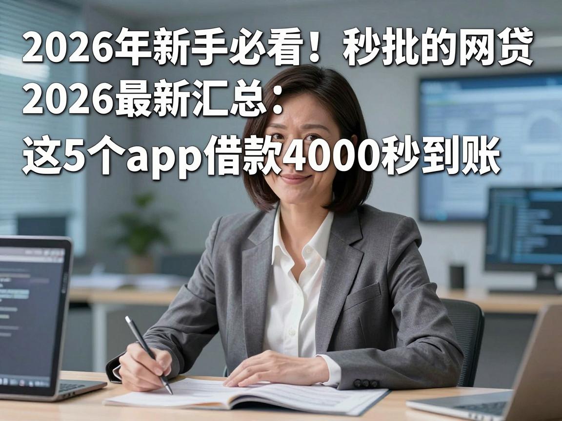 2026年新手必看！秒批的网贷 2026最新汇总：这5个app借款4000秒到账