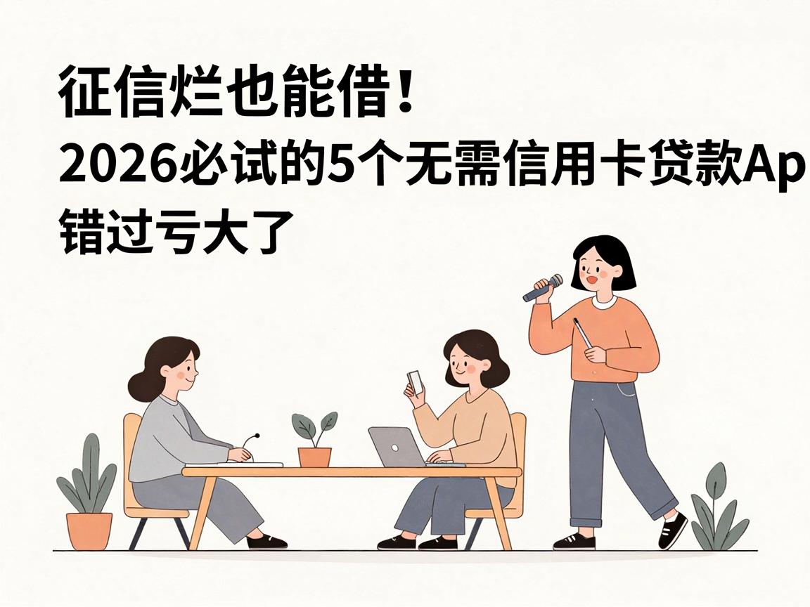 征信黑、征信烂也能借！2026必试的5个无需信用卡贷款App，错过亏大了