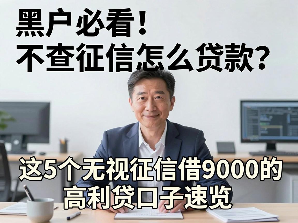 黑户必看！不查征信怎么贷款？这5个无视征信借9000的高利贷口子速览