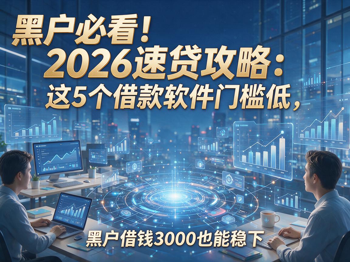黑户必看！2026速贷攻略：这5个借款软件门槛低，黑户借钱3000也能稳下
