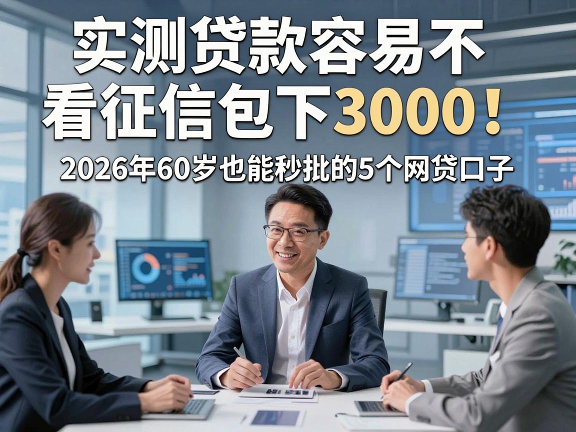 实测贷款容易不看征信包下3000！2026年60岁也能秒批的5个网贷口子