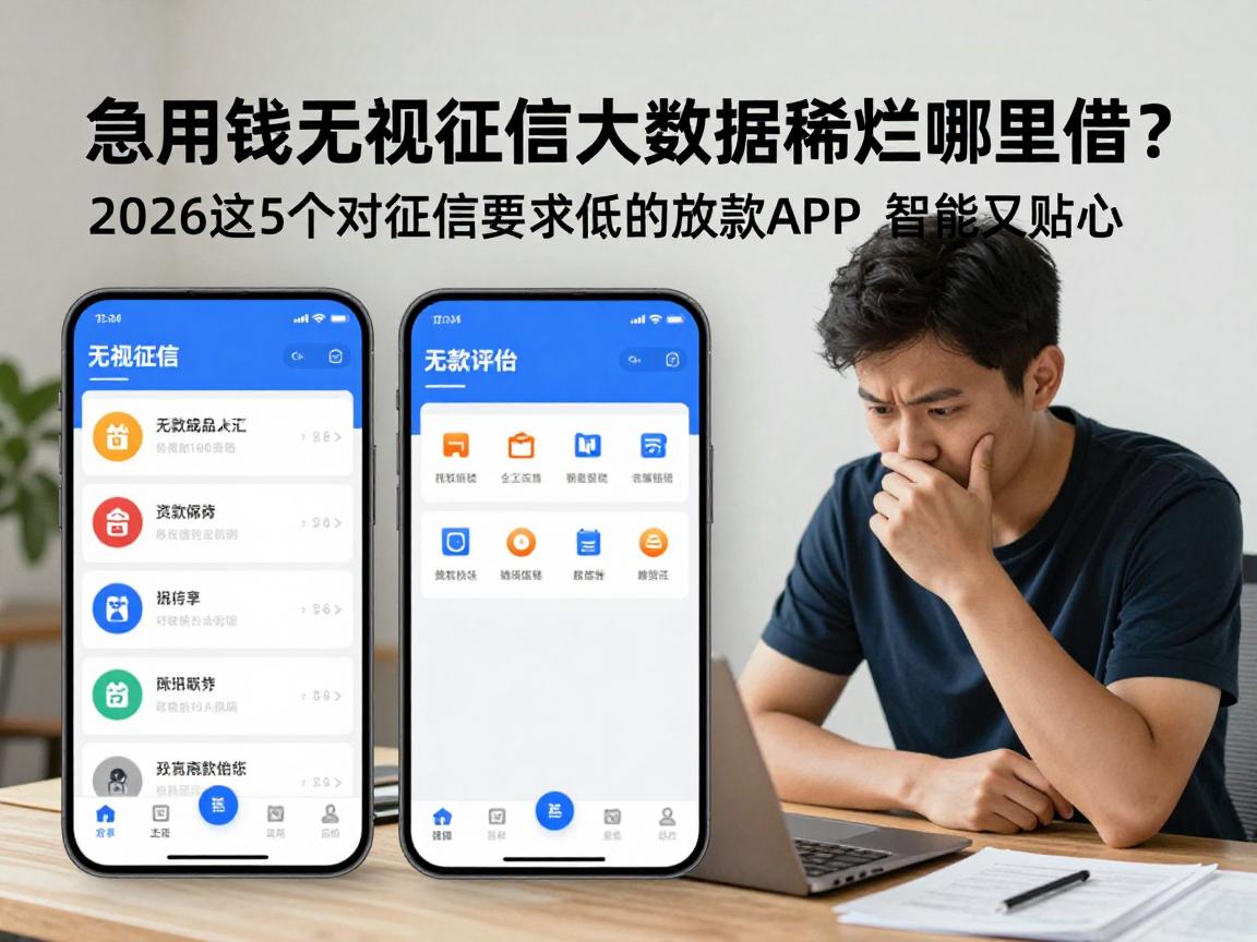 急用钱无视征信大数据稀烂哪里借？2026这5个对征信要求低的放款APP，智能又贴心