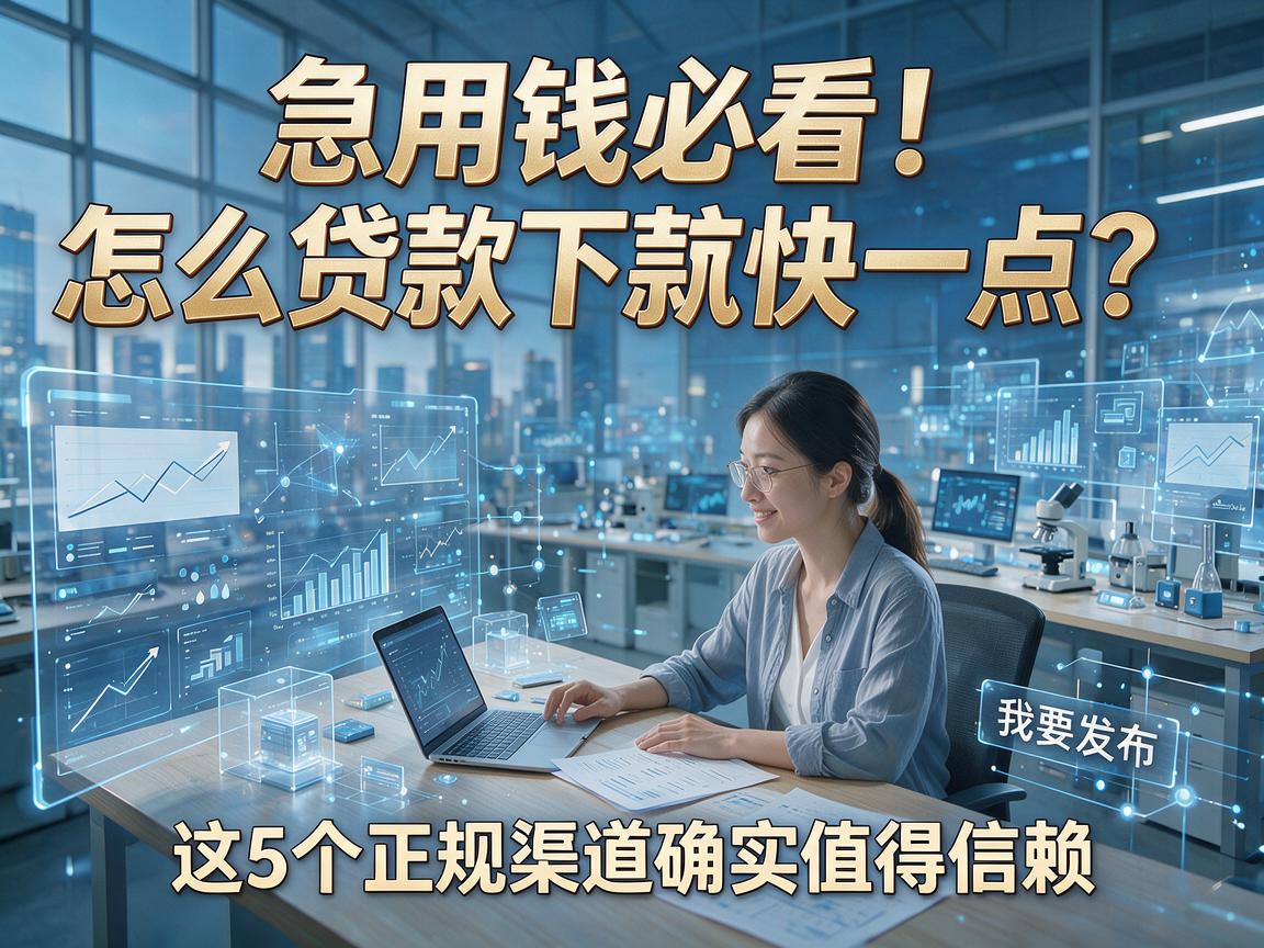 急用钱必看！怎么贷款下款快一点？这5个正规渠道确实值得信赖